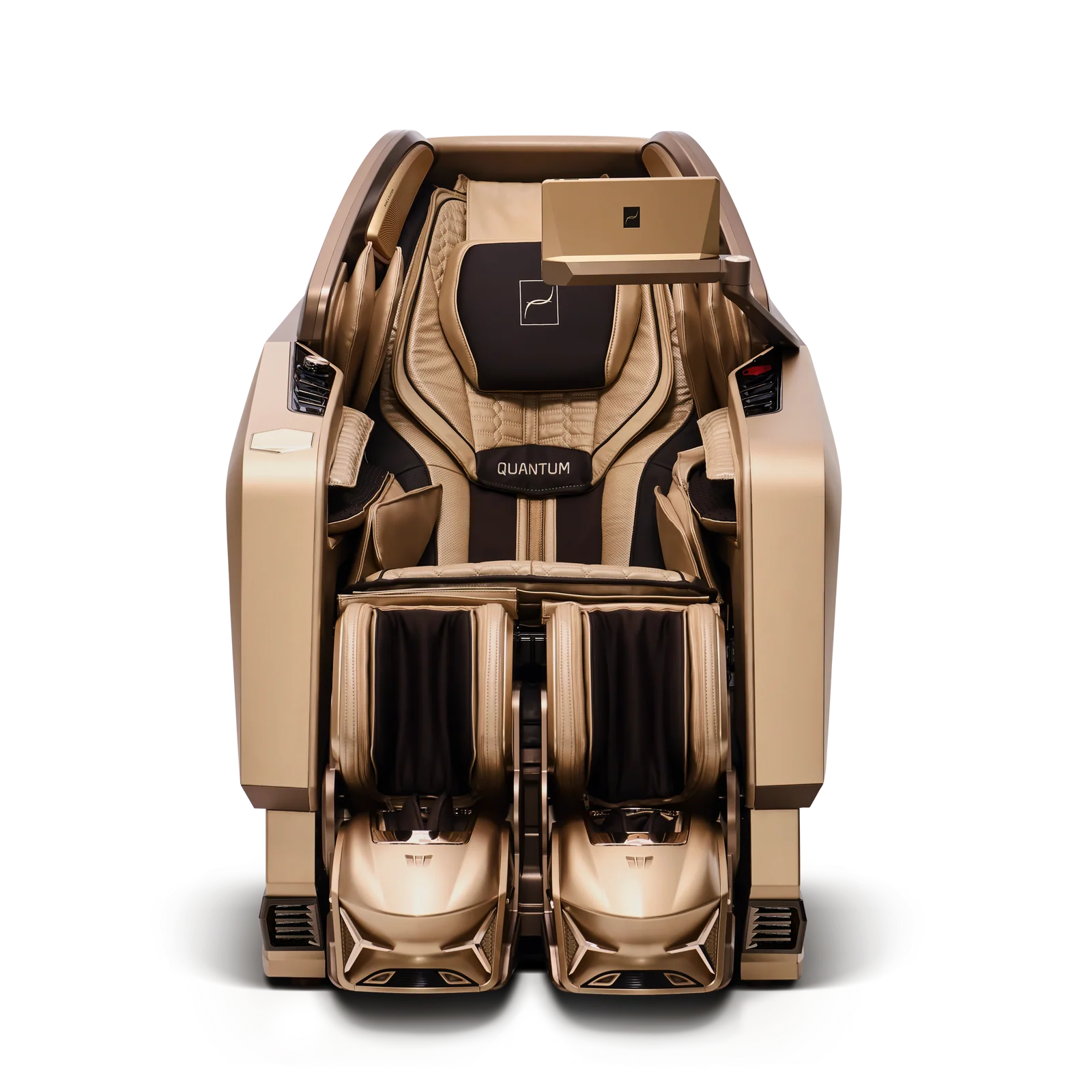 Zerava Quantum AI luxury massage chair in premium leather with full body recline Bang & Olufsen