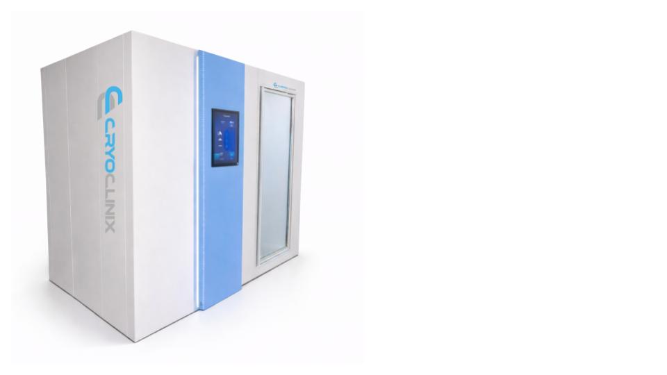 White and blue zerava cryogenic storage tank with CryoLink branding on a white background
