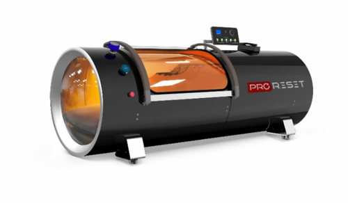 Zerava ProReset Orbit luxury horizontal hyperbaric chamber with three windows