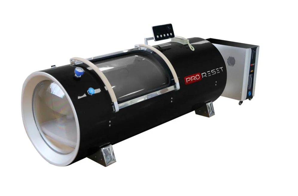 Zerava ProReset Orbit luxury horizontal hyperbaric chamber with three windows