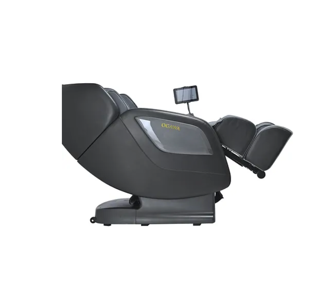 Zerava Massage chair with a screen on a white background