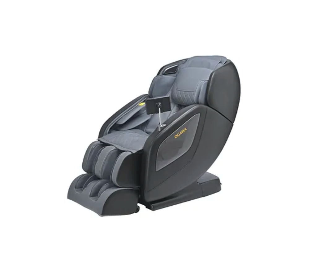 Zerava Grey massage chair on a white background
