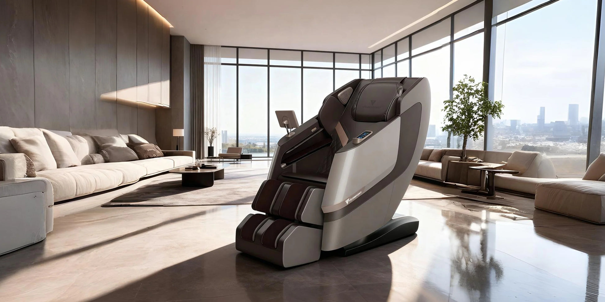 Zerava Xavier Duo Pro Max RK2005G 4D+3D full body massage chair with zero gravity and LED lighting