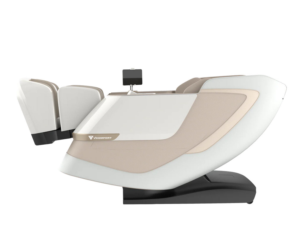 Zerava Massage chair with beige and white design on a white background